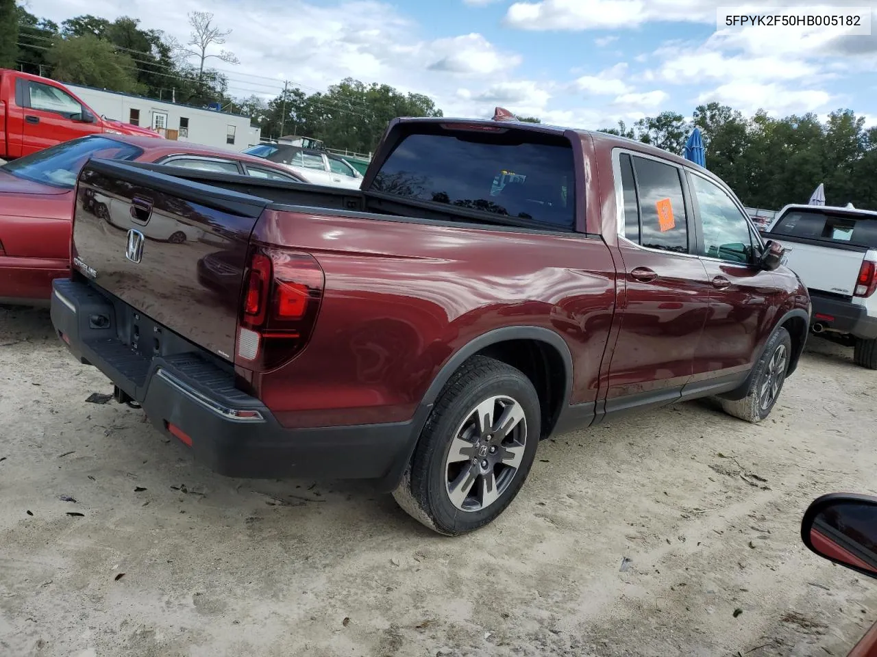 5FPYK2F50HB005182 2017 Honda Ridgeline Rtl