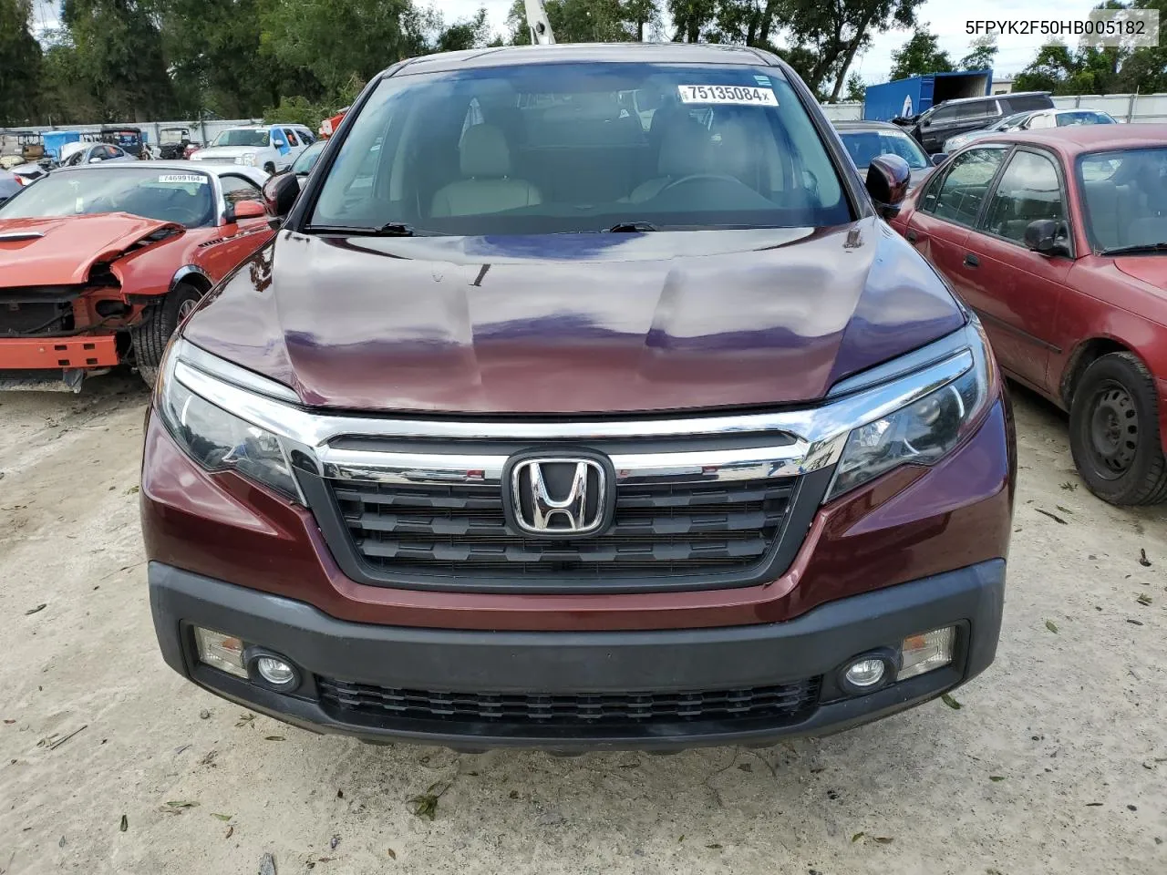 5FPYK2F50HB005182 2017 Honda Ridgeline Rtl