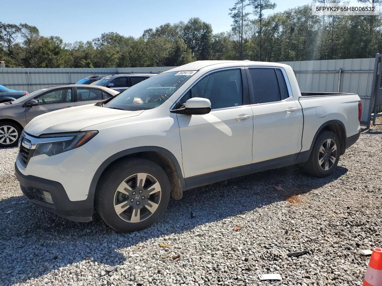 2017 Honda Ridgeline Rtl VIN: 5FPYK2F65HB006532 Lot: 76054774