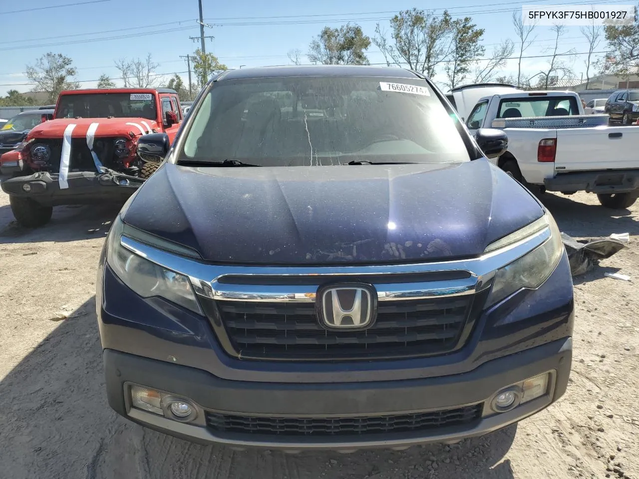 2017 Honda Ridgeline Rtl VIN: 5FPYK3F75HB001927 Lot: 76605274