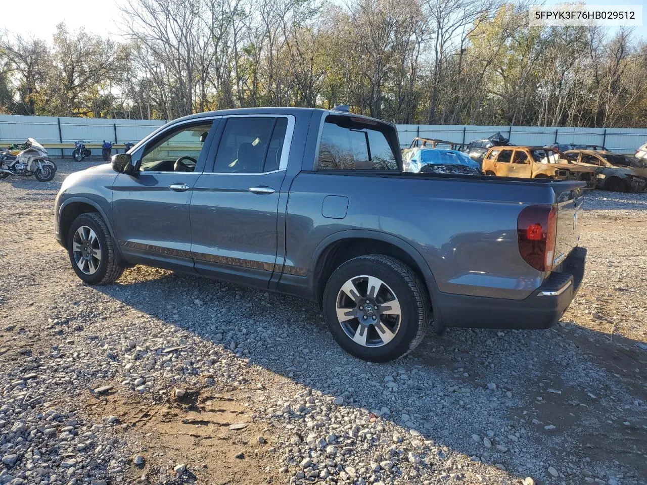 2017 Honda Ridgeline Rtl VIN: 5FPYK3F76HB029512 Lot: 80691824