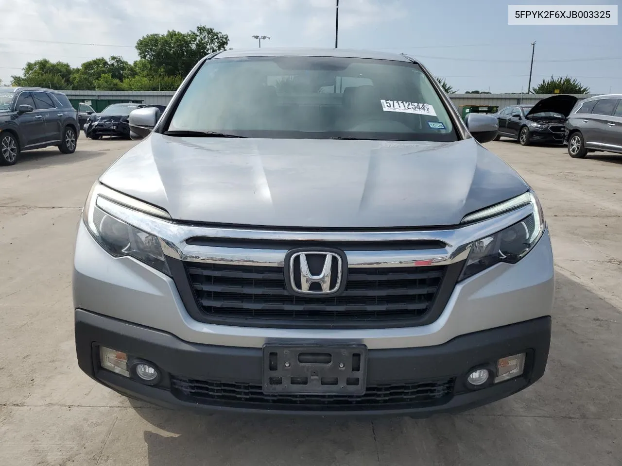 2018 Honda Ridgeline Rtl VIN: 5FPYK2F6XJB003325 Lot: 57112544