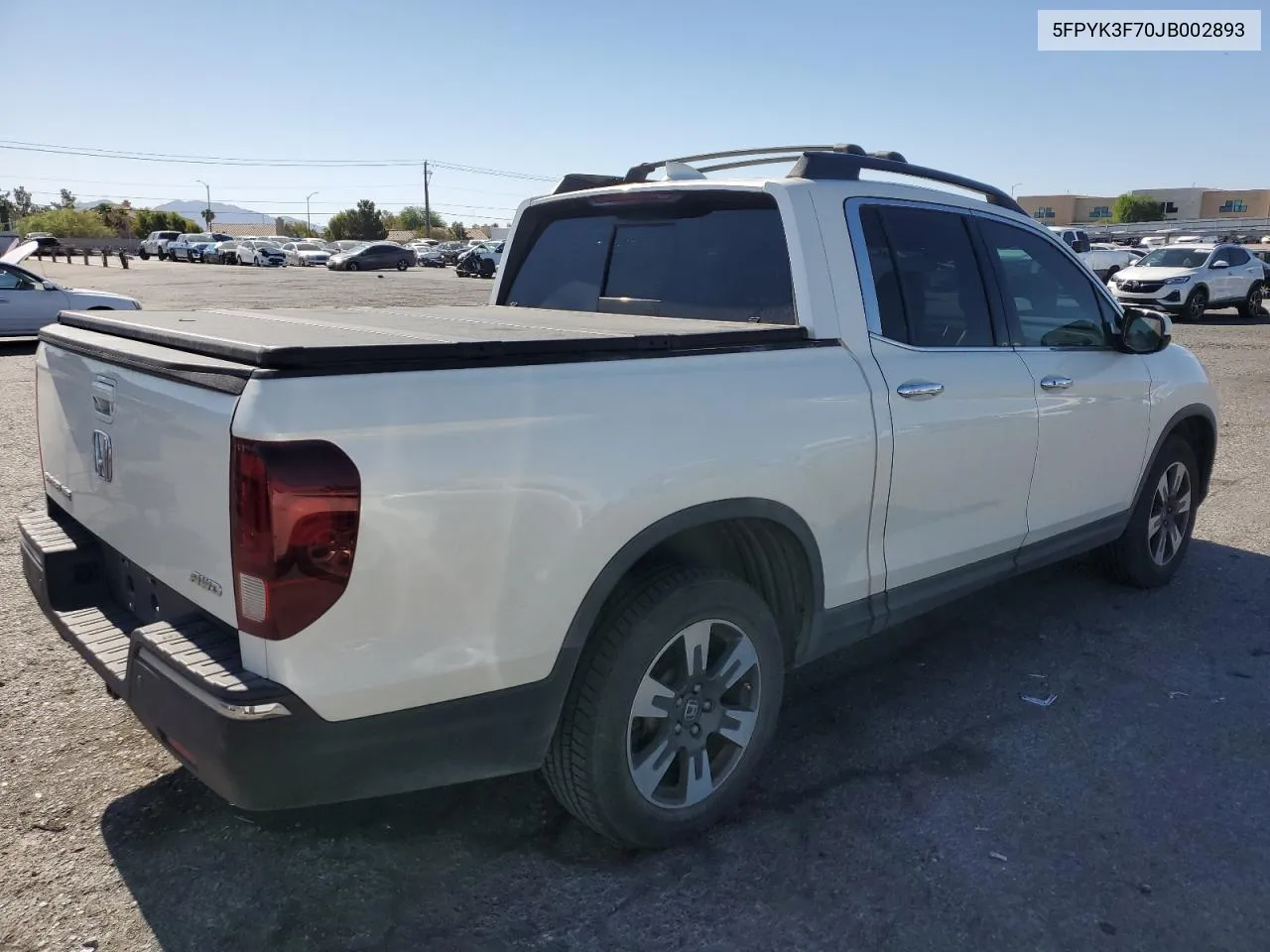 2018 Honda Ridgeline Rtl VIN: 5FPYK3F70JB002893 Lot: 60978894