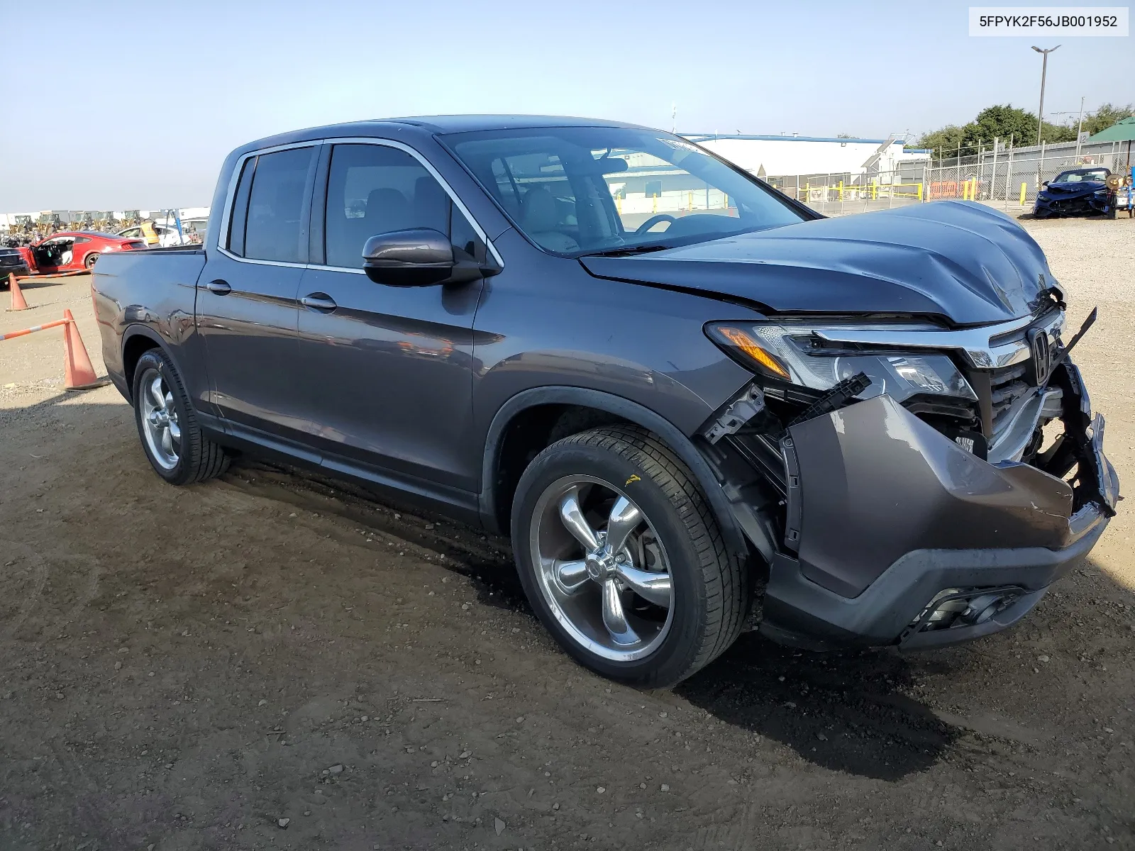 2018 Honda Ridgeline Rtl VIN: 5FPYK2F56JB001952 Lot: 67176184