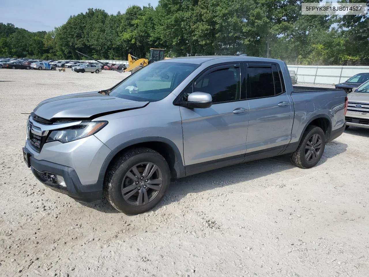 2018 Honda Ridgeline Sport VIN: 5FPYK3F18JB014527 Lot: 68227584