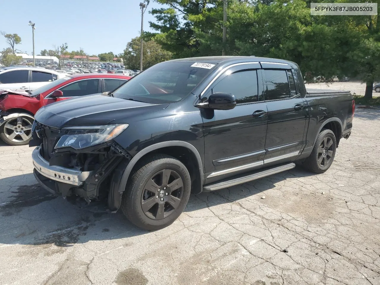 2018 Honda Ridgeline Black Edition VIN: 5FPYK3F87JB005203 Lot: 70779194