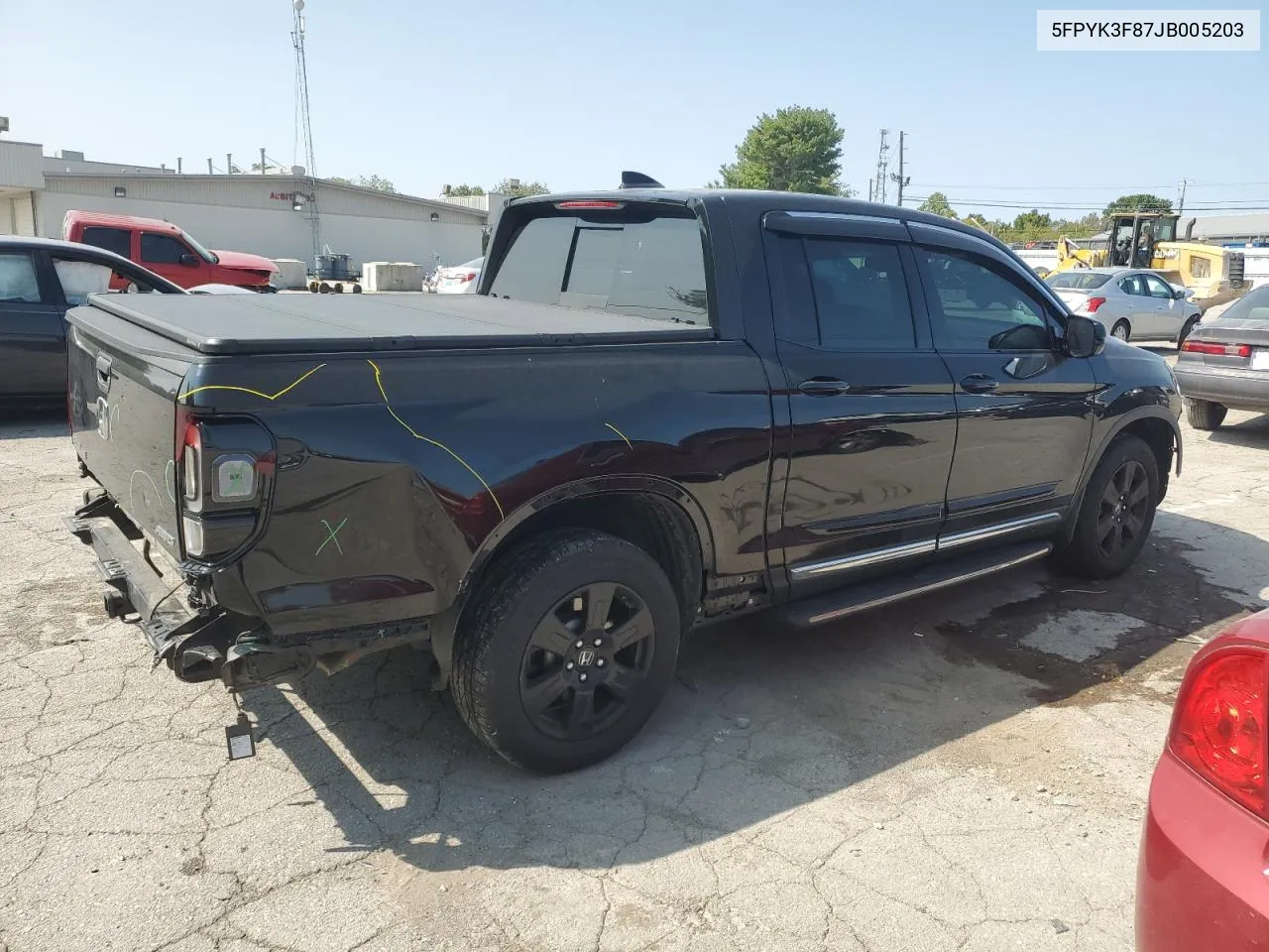 2018 Honda Ridgeline Black Edition VIN: 5FPYK3F87JB005203 Lot: 70779194