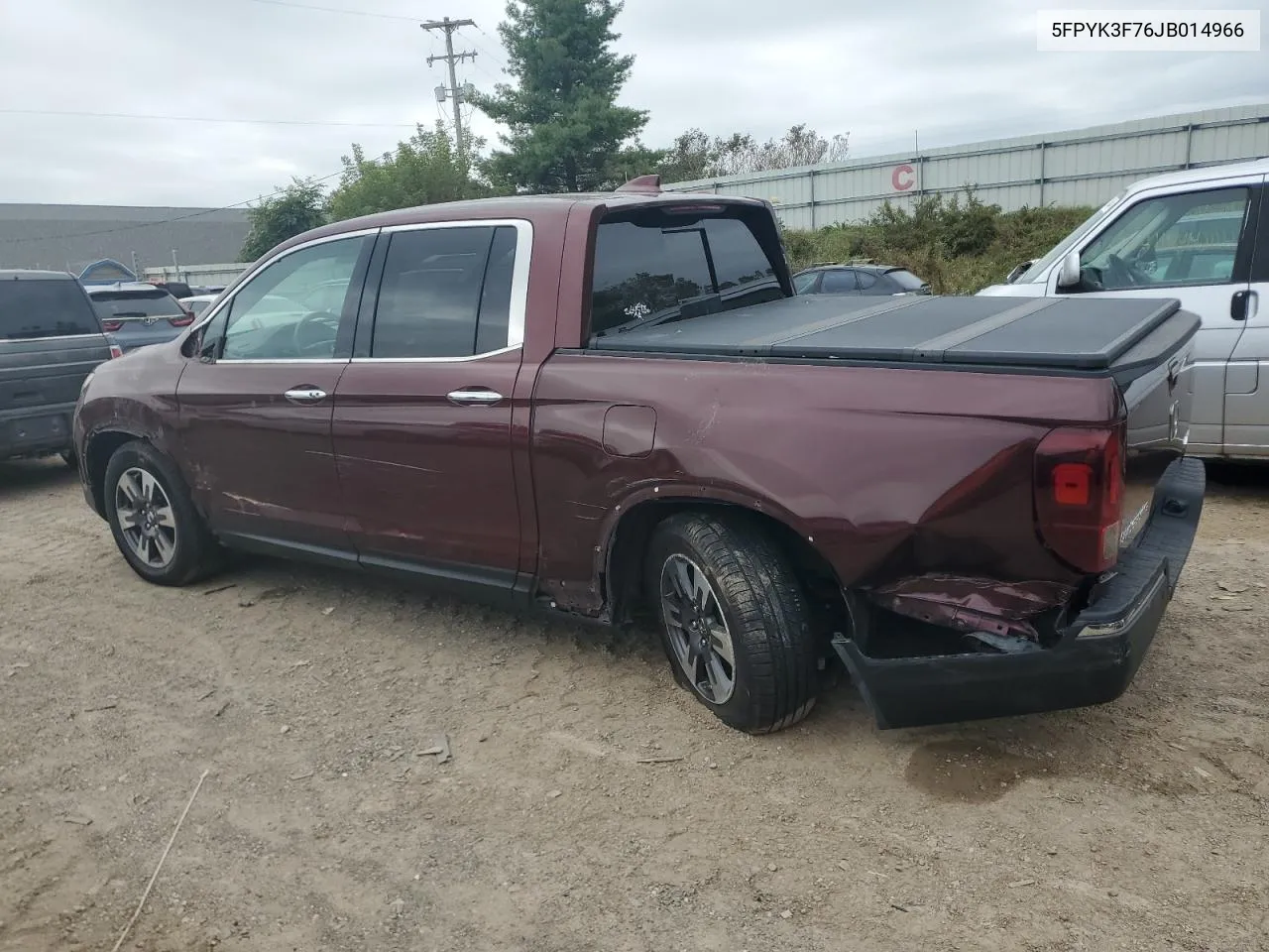 2018 Honda Ridgeline Rtl VIN: 5FPYK3F76JB014966 Lot: 72759214