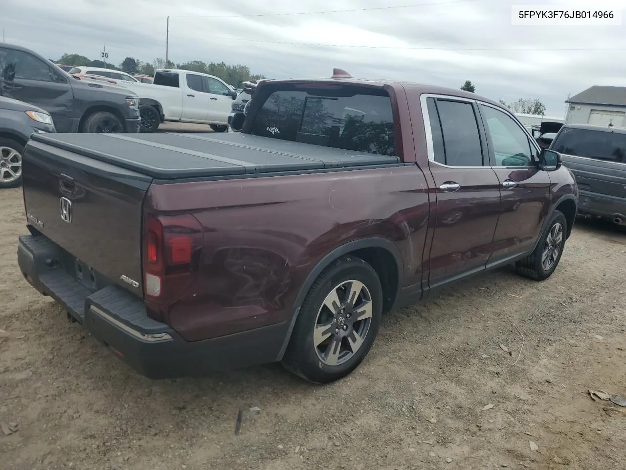 2018 Honda Ridgeline Rtl VIN: 5FPYK3F76JB014966 Lot: 72759214