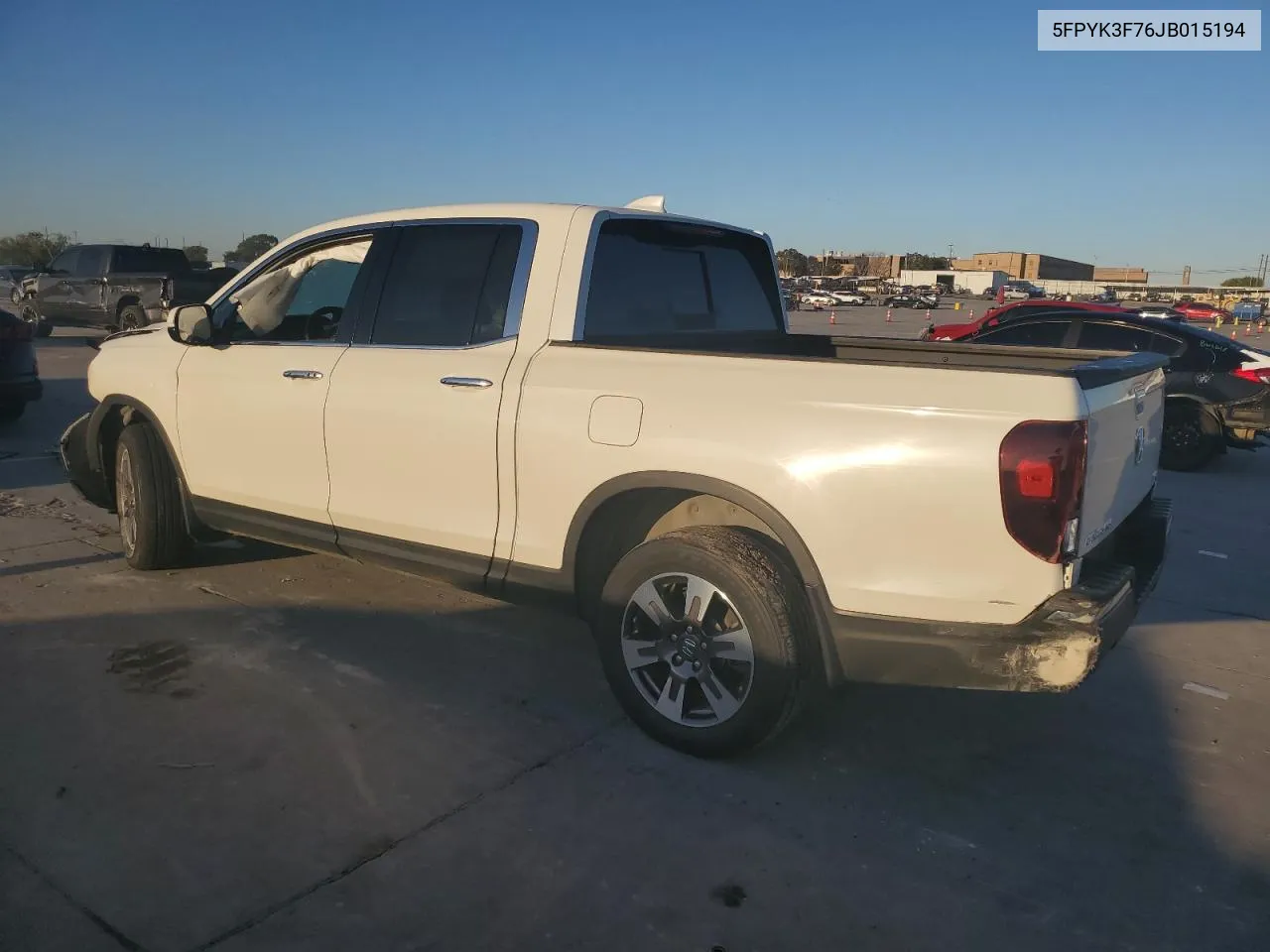 2018 Honda Ridgeline Rtl VIN: 5FPYK3F76JB015194 Lot: 73350054