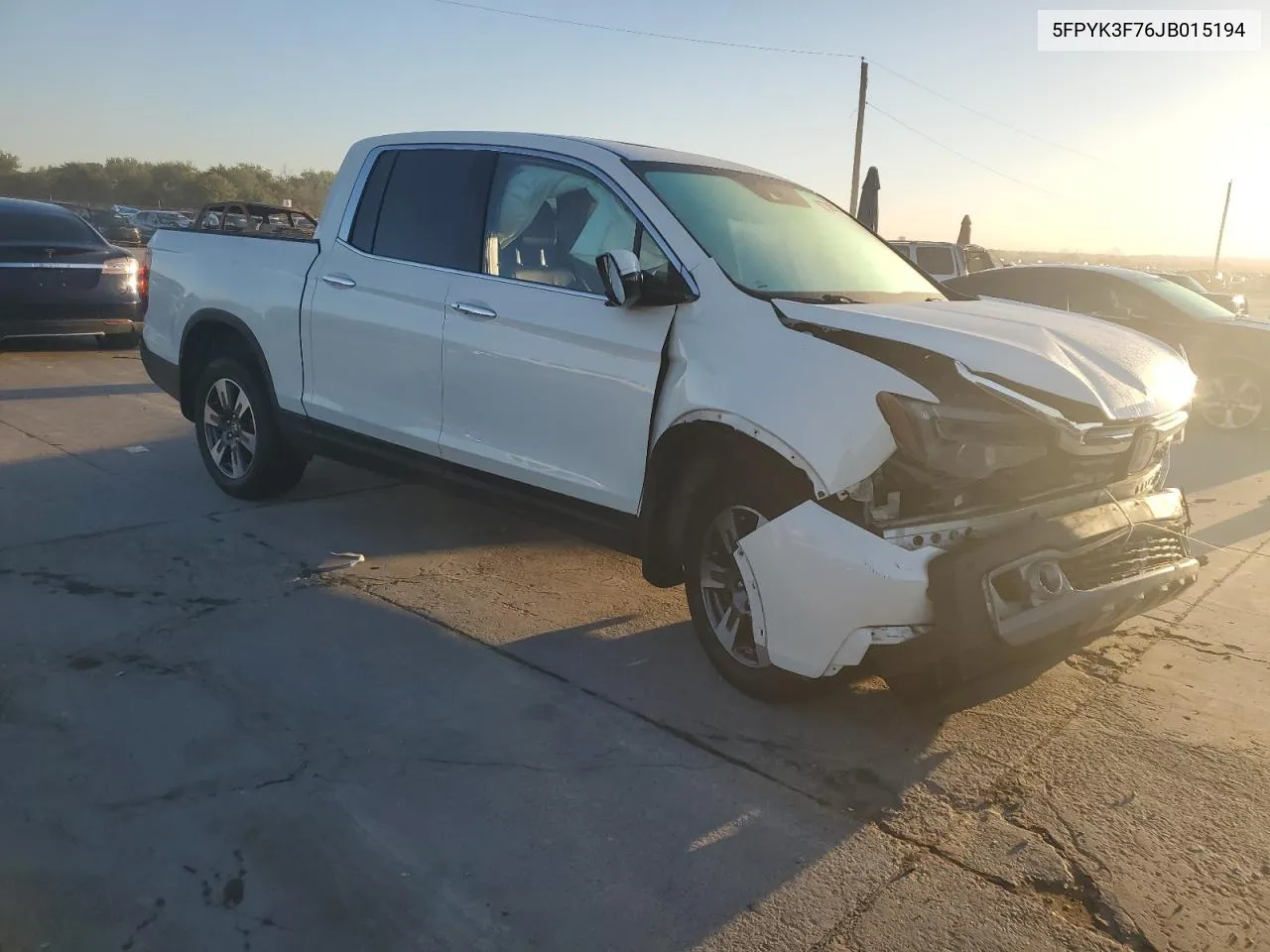 2018 Honda Ridgeline Rtl VIN: 5FPYK3F76JB015194 Lot: 73350054