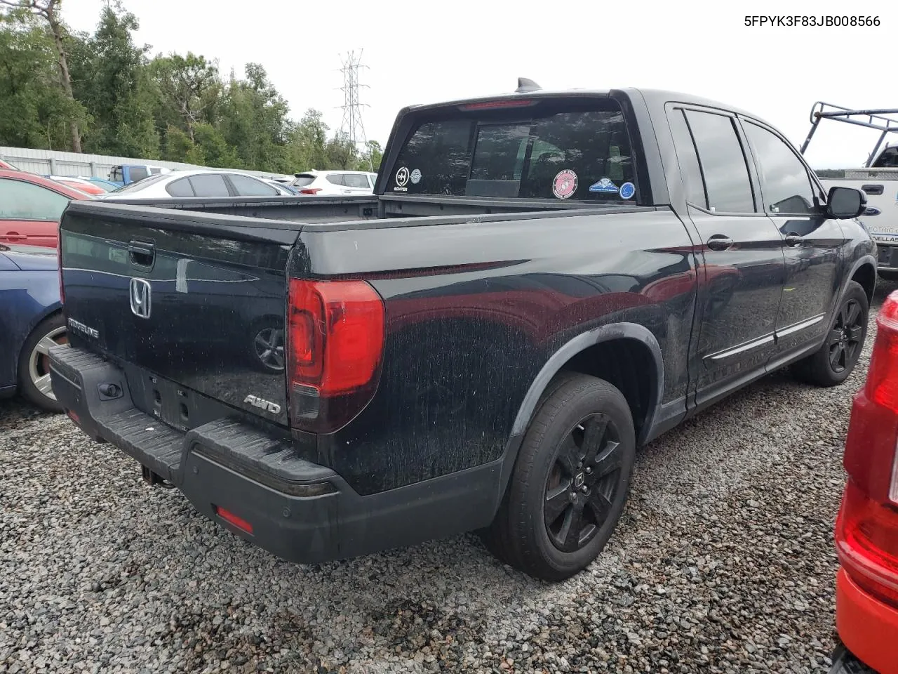 5FPYK3F83JB008566 2018 Honda Ridgeline Black Edition