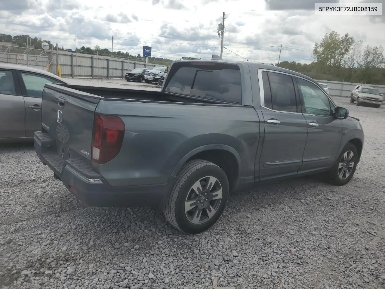 2018 Honda Ridgeline Rtl VIN: 5FPYK3F72JB008159 Lot: 73950314