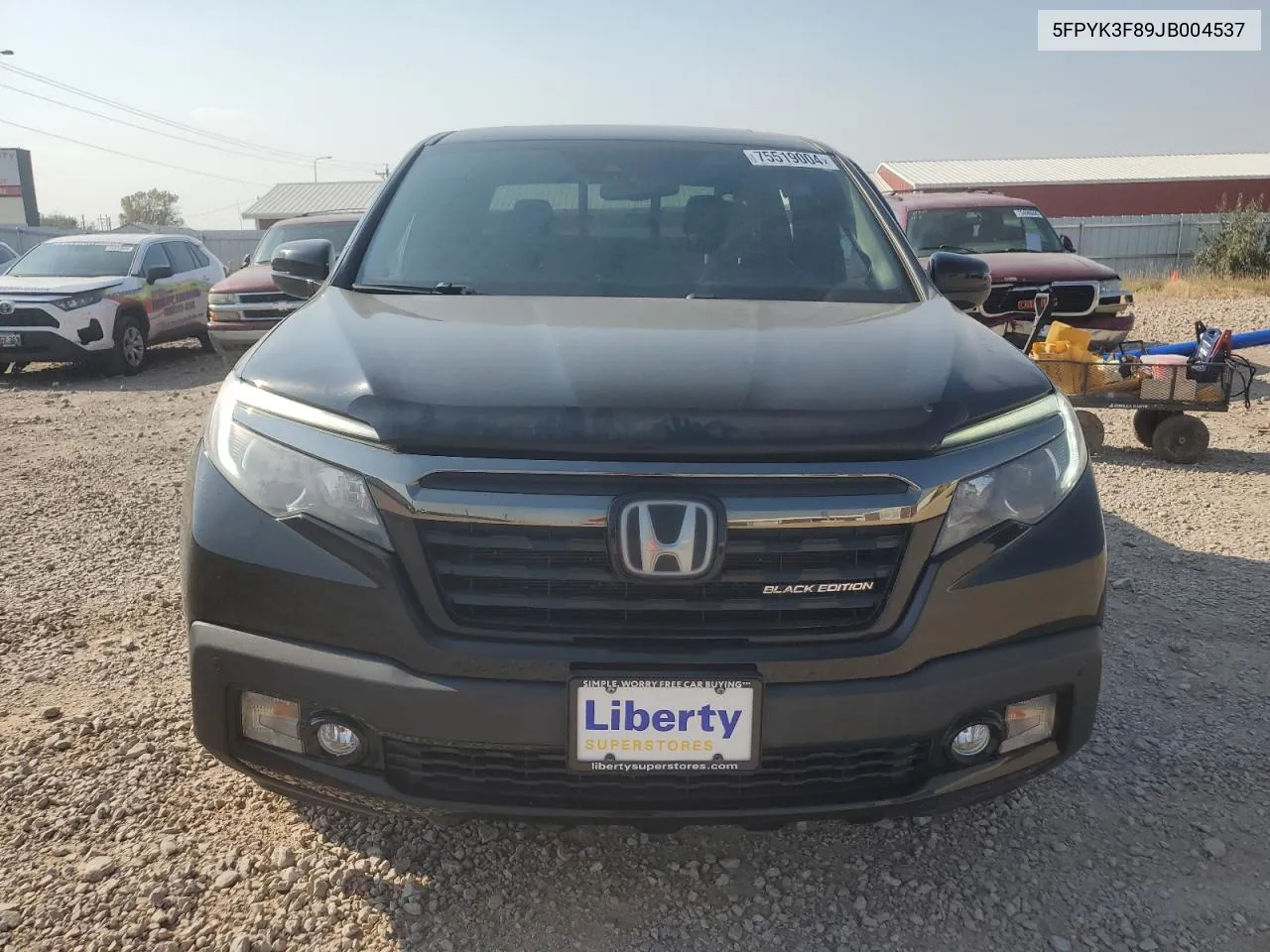 5FPYK3F89JB004537 2018 Honda Ridgeline Black Edition