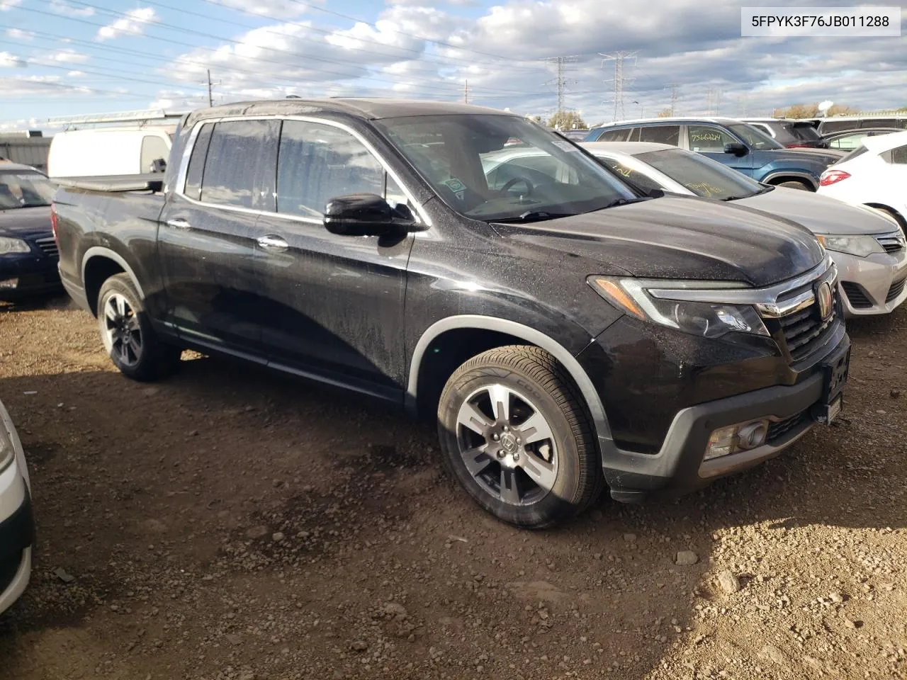 2018 Honda Ridgeline Rtl VIN: 5FPYK3F76JB011288 Lot: 75700144