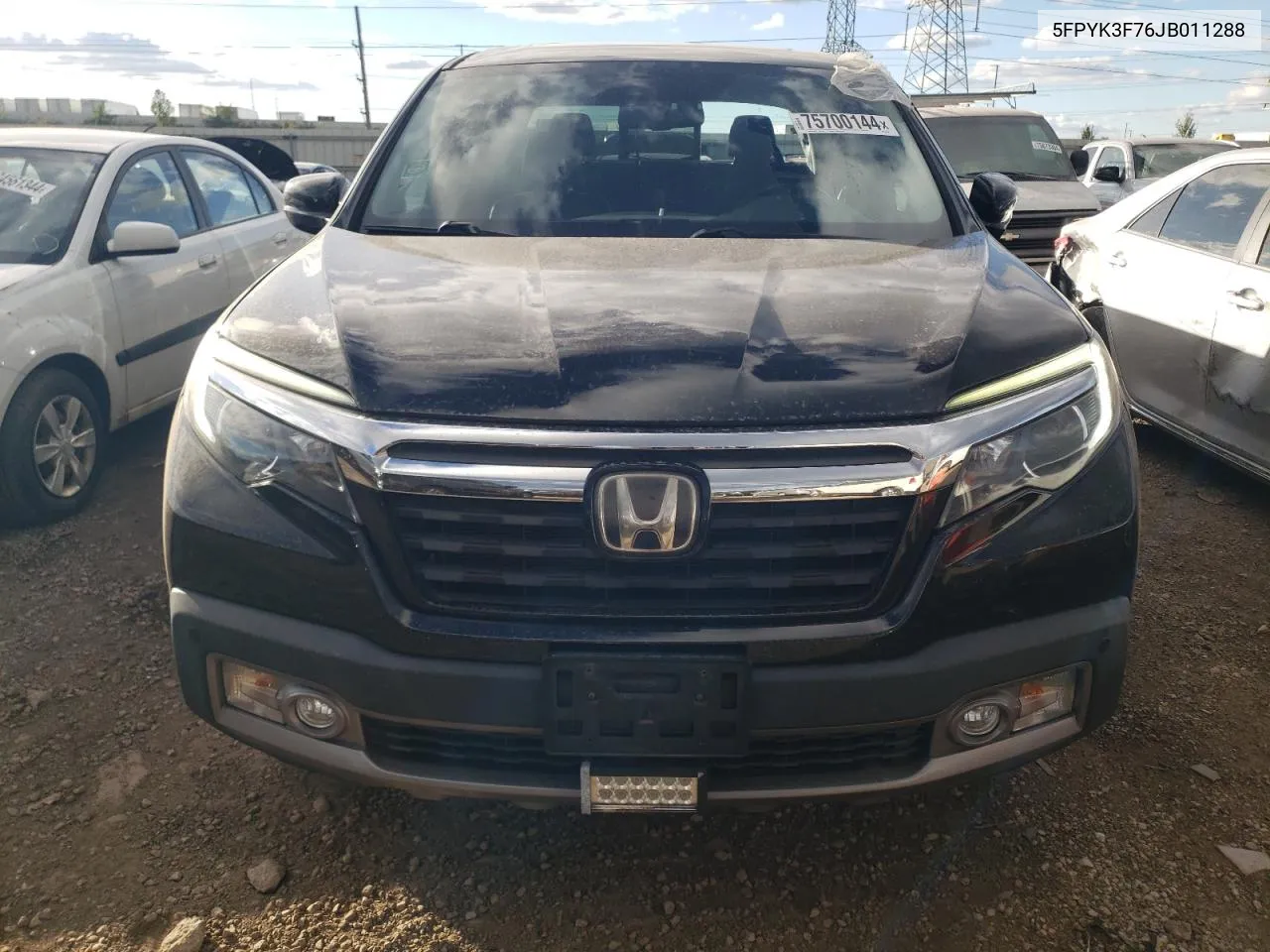 2018 Honda Ridgeline Rtl VIN: 5FPYK3F76JB011288 Lot: 75700144