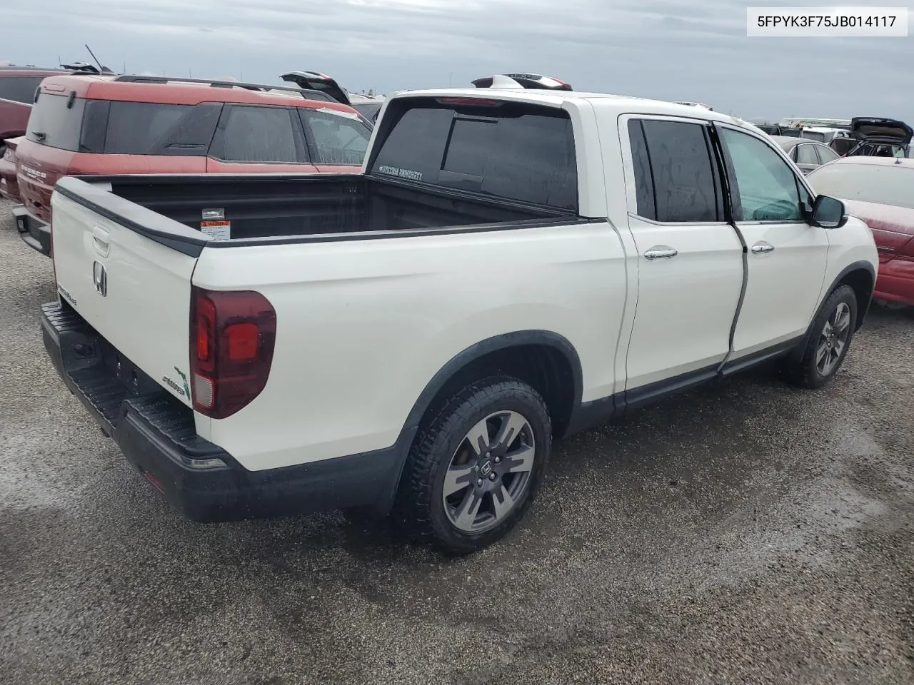 2018 Honda Ridgeline Rtl VIN: 5FPYK3F75JB014117 Lot: 75700674