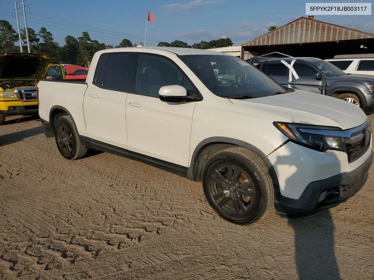 2018 Honda Ridgeline Sport VIN: 5FPYK2F18JB003117 Lot: 76376524