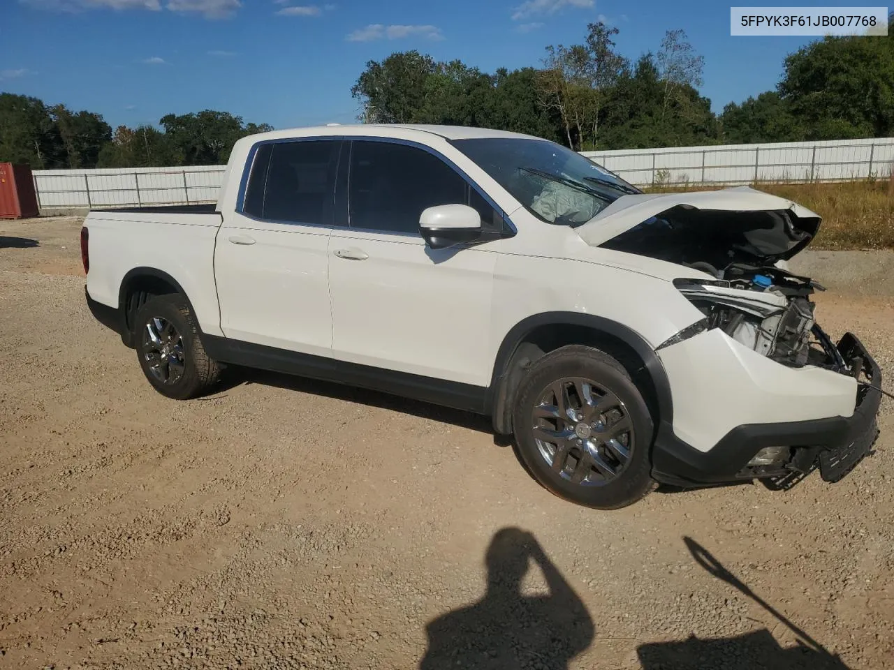 2018 Honda Ridgeline Rtl VIN: 5FPYK3F61JB007768 Lot: 77069104