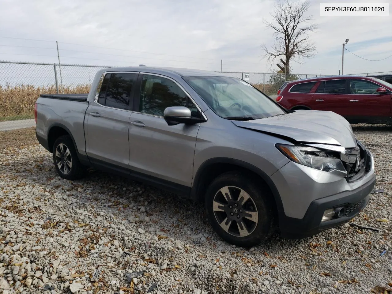 2018 Honda Ridgeline Rtl VIN: 5FPYK3F60JB011620 Lot: 77128654