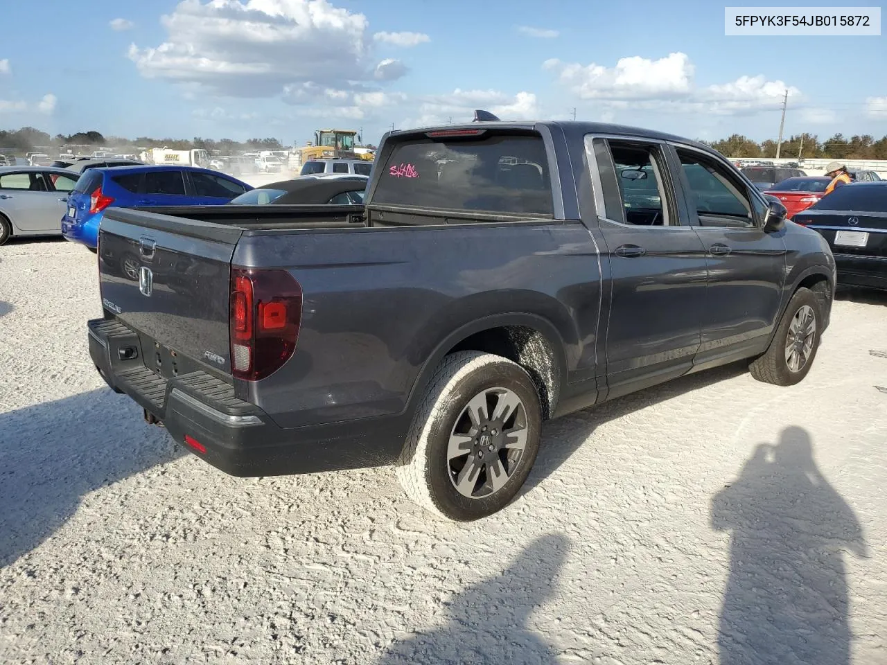 2018 Honda Ridgeline Rtl VIN: 5FPYK3F54JB015872 Lot: 77525614