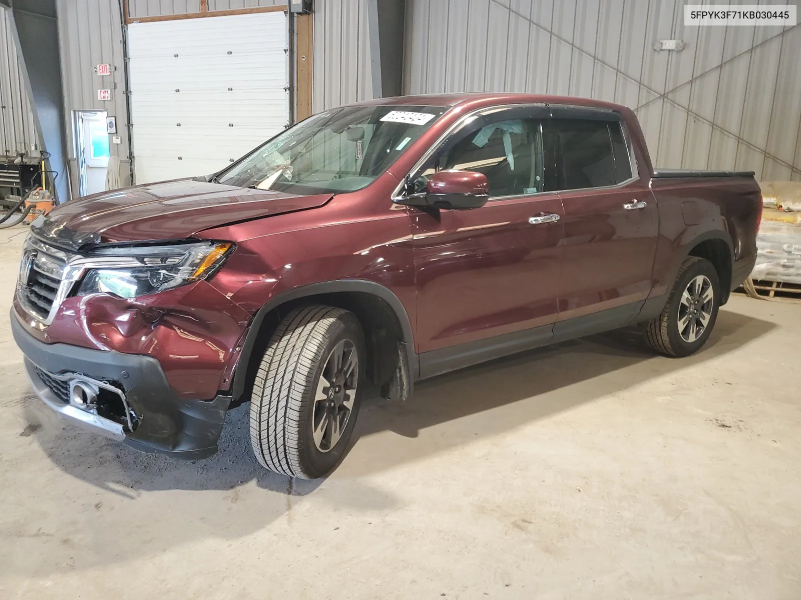 2019 Honda Ridgeline Rtl VIN: 5FPYK3F71KB030445 Lot: 60240424