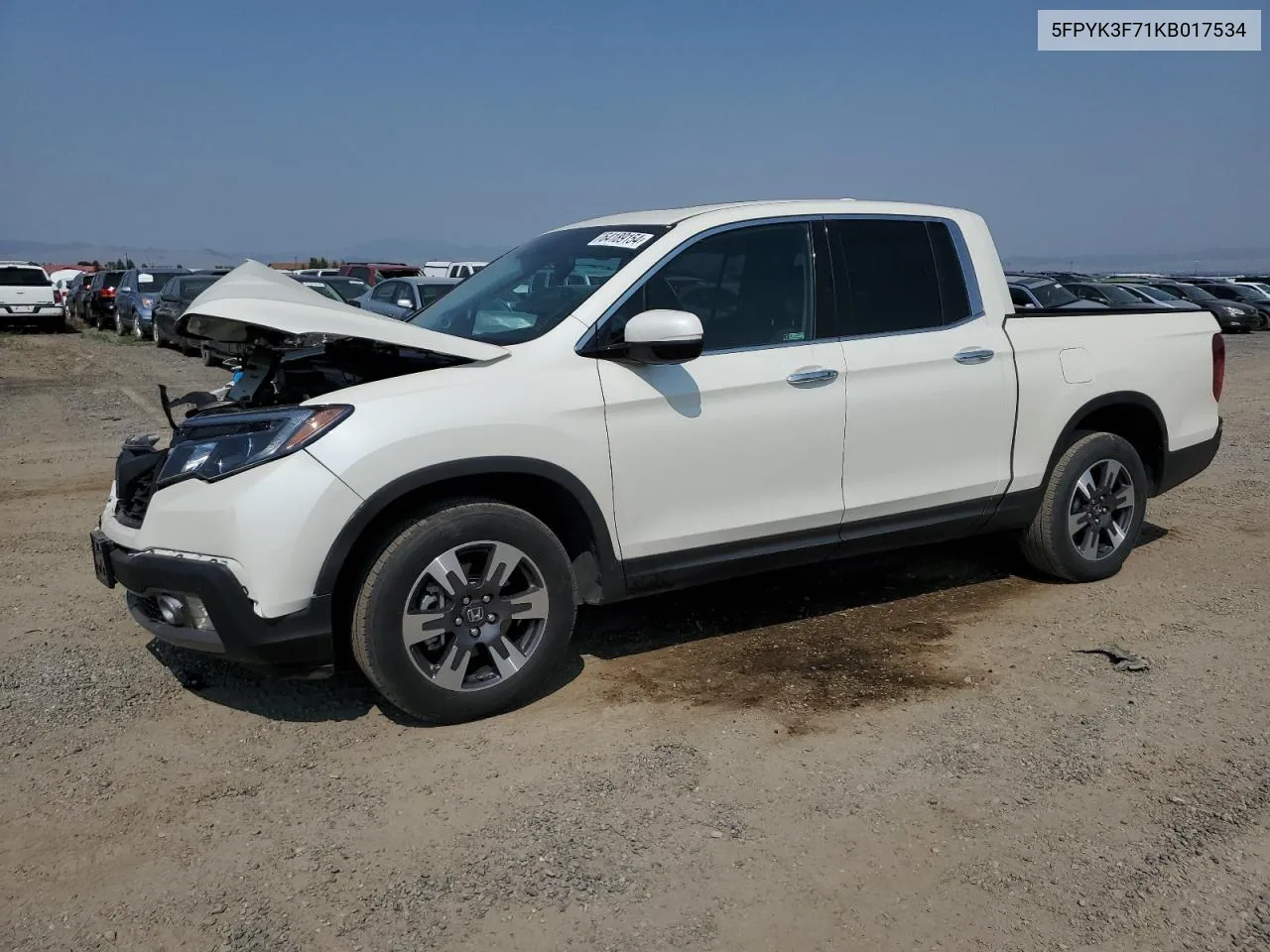 2019 Honda Ridgeline Rtl VIN: 5FPYK3F71KB017534 Lot: 67721074