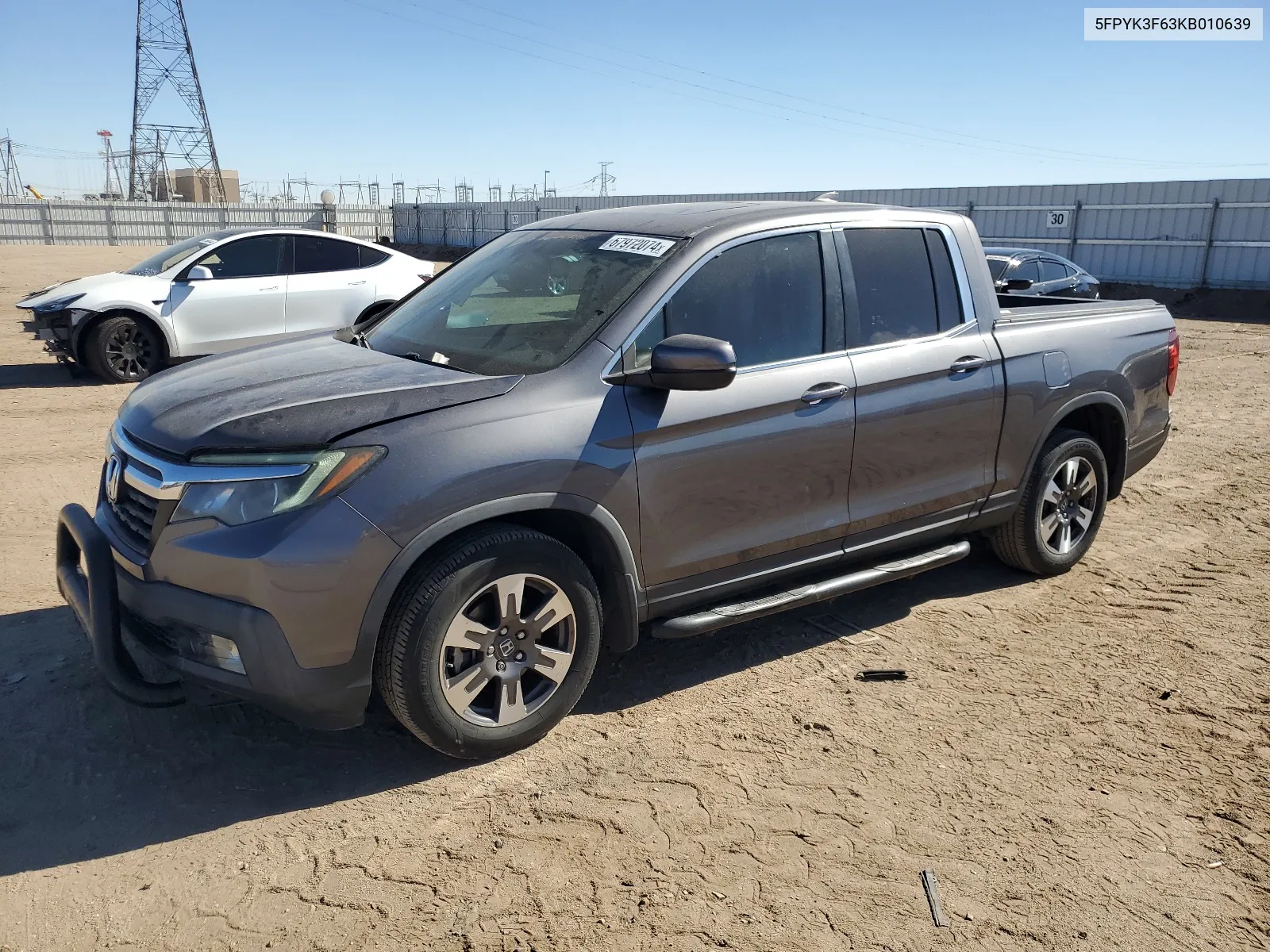 2019 Honda Ridgeline Rtl VIN: 5FPYK3F63KB010639 Lot: 67972074