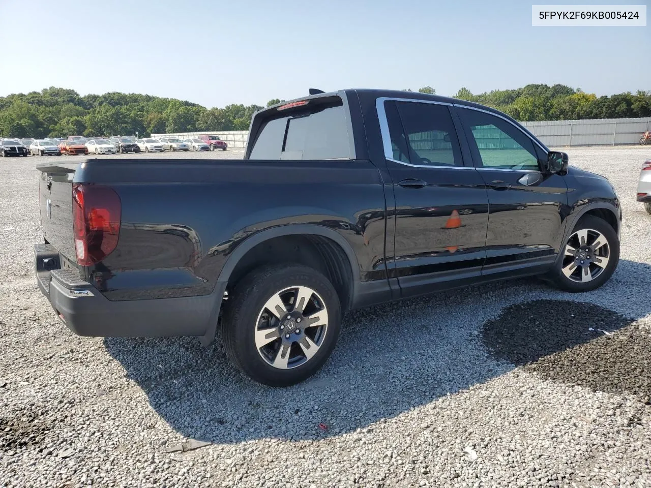 2019 Honda Ridgeline Rtl VIN: 5FPYK2F69KB005424 Lot: 68820584