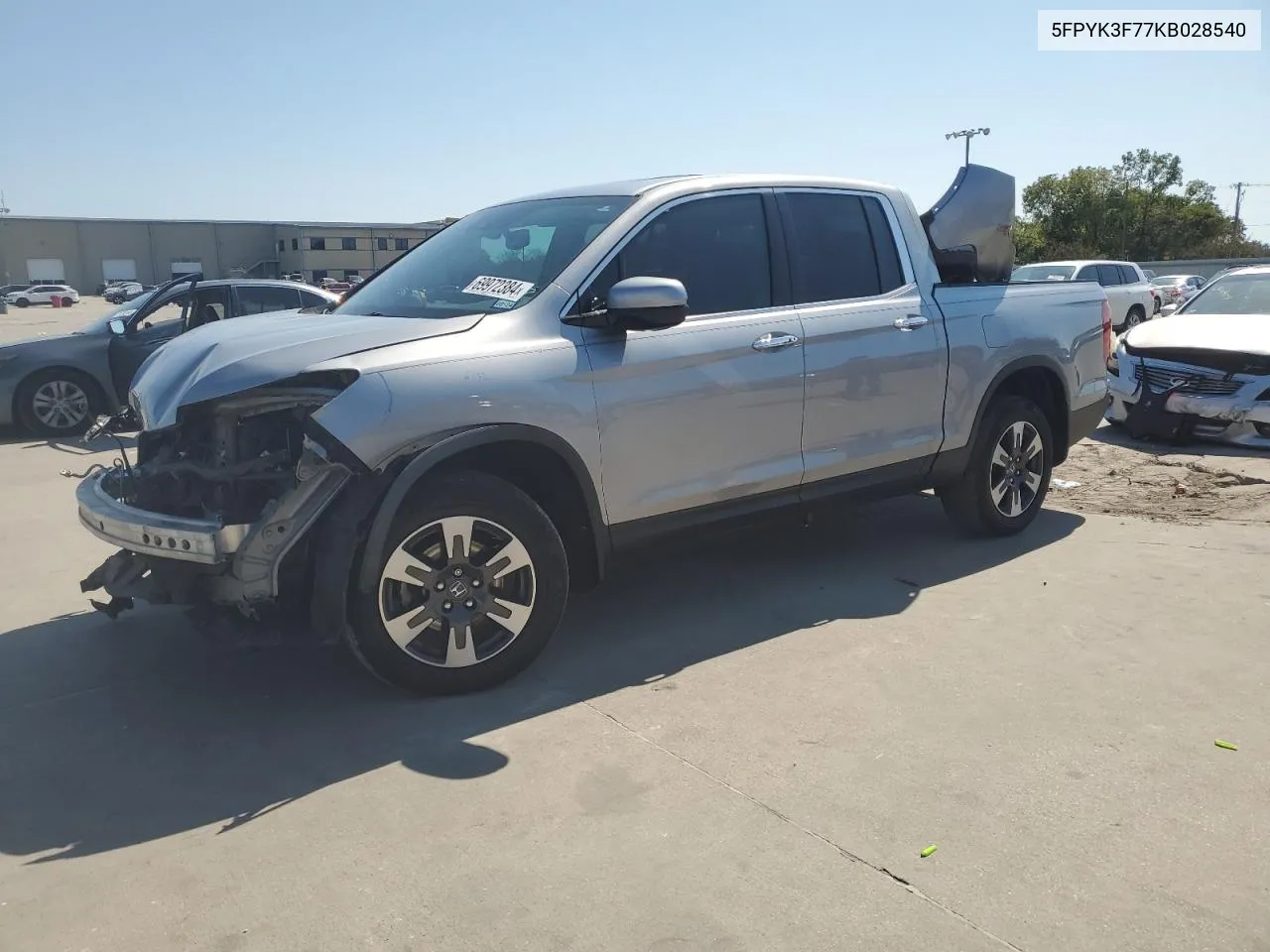 2019 Honda Ridgeline Rtl VIN: 5FPYK3F77KB028540 Lot: 69972384