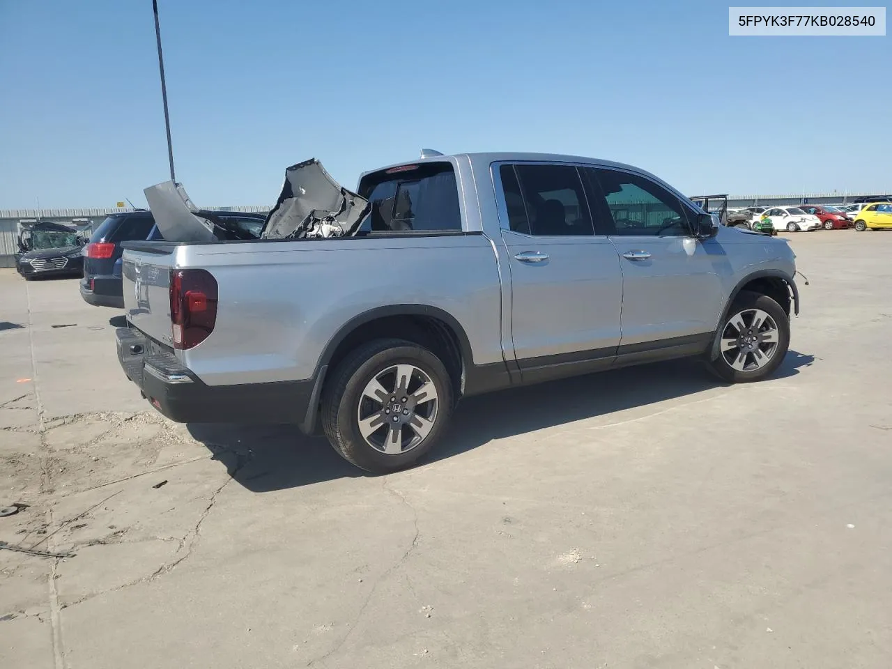 2019 Honda Ridgeline Rtl VIN: 5FPYK3F77KB028540 Lot: 69972384