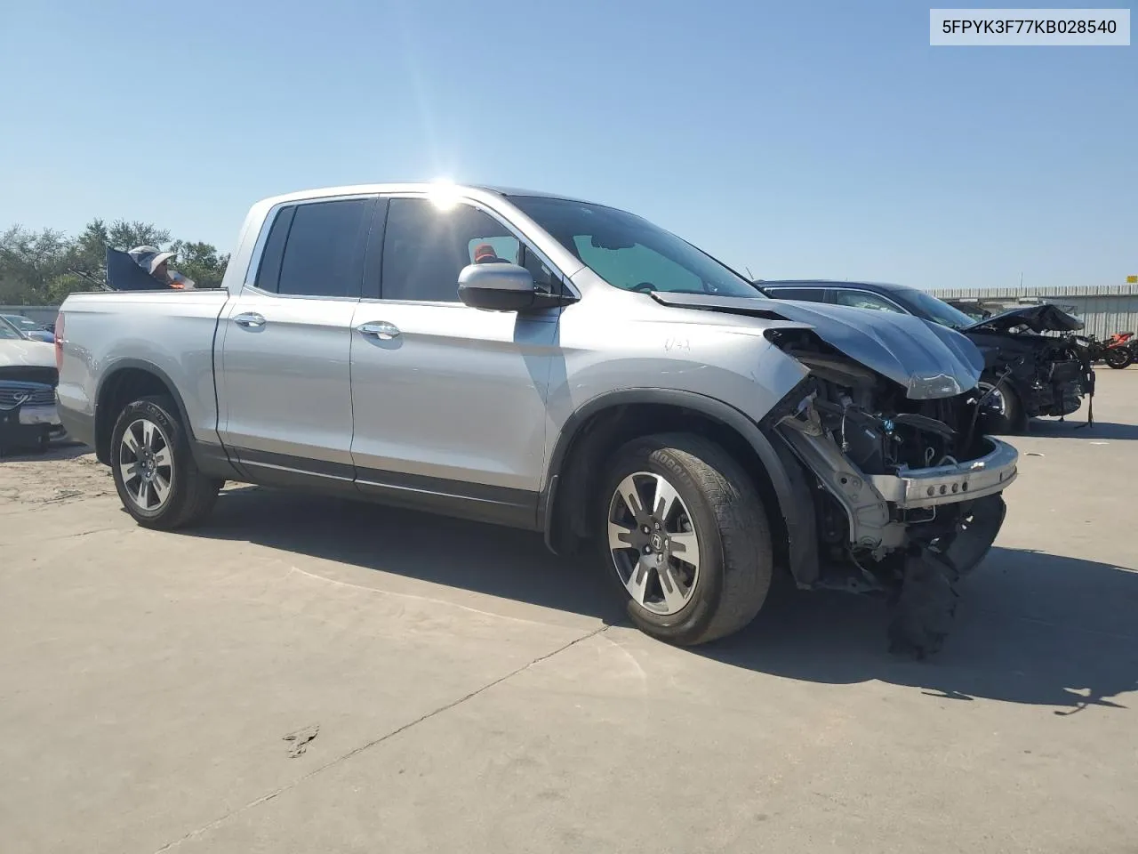 2019 Honda Ridgeline Rtl VIN: 5FPYK3F77KB028540 Lot: 69972384