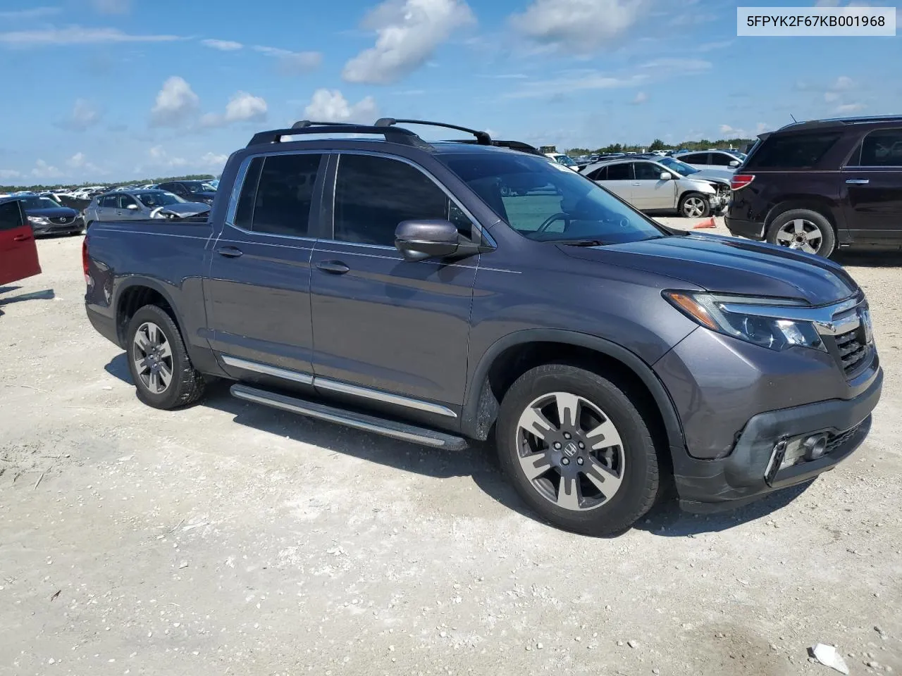 2019 Honda Ridgeline Rtl VIN: 5FPYK2F67KB001968 Lot: 71529254