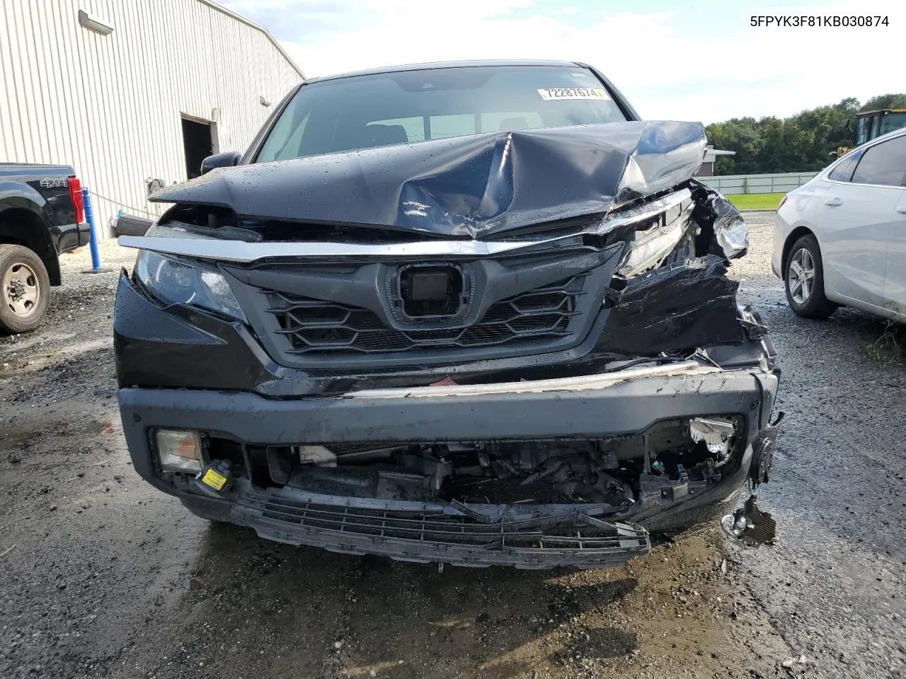 2019 Honda Ridgeline Black Edition VIN: 5FPYK3F81KB030874 Lot: 72287674