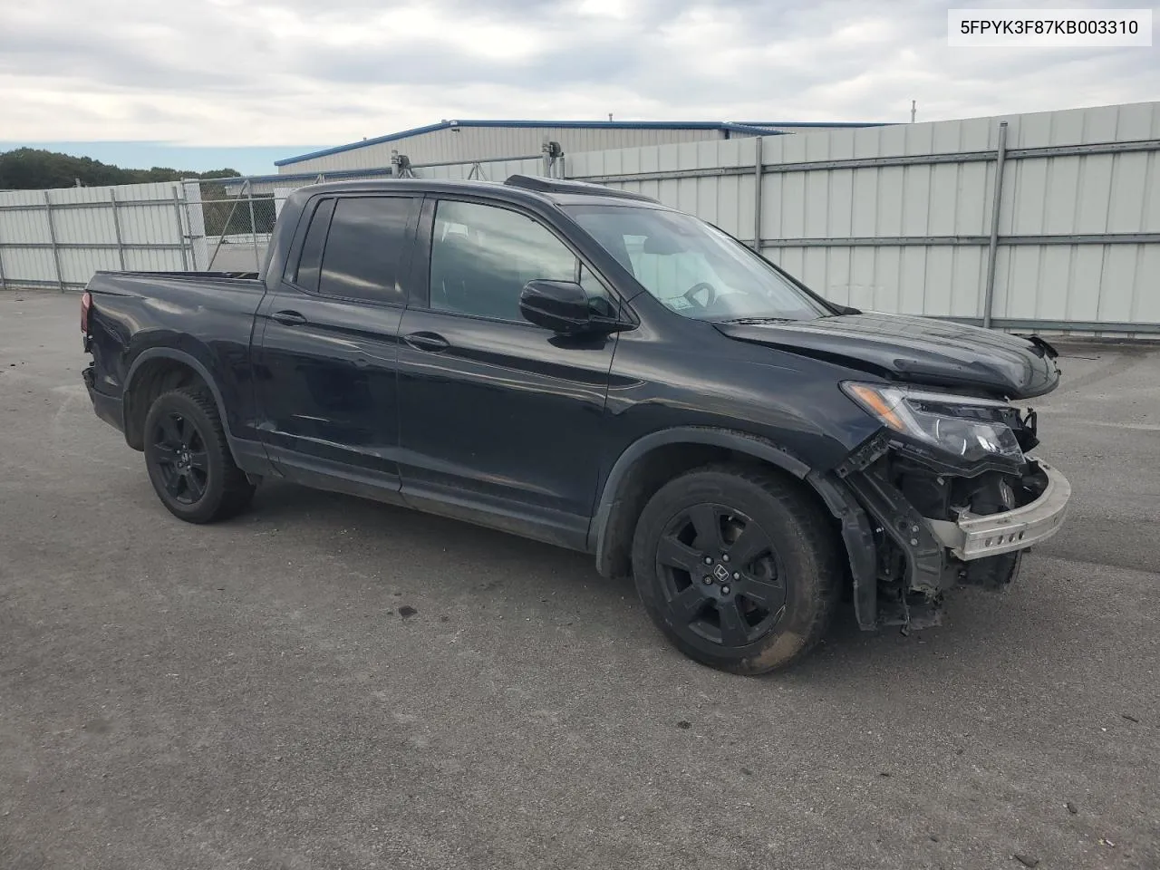 2019 Honda Ridgeline Black Edition VIN: 5FPYK3F87KB003310 Lot: 72900764