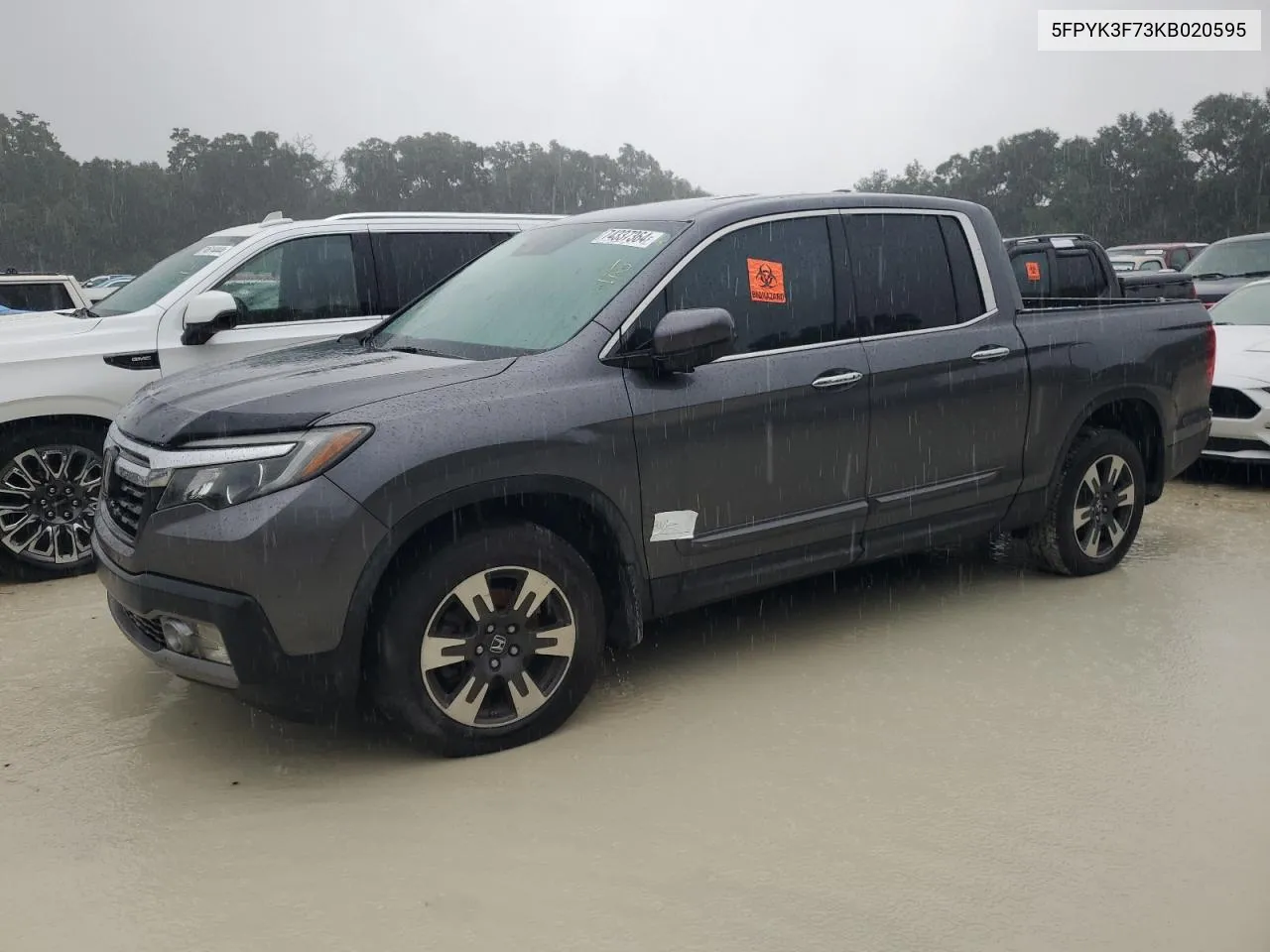 2019 Honda Ridgeline Rtl VIN: 5FPYK3F73KB020595 Lot: 74337364