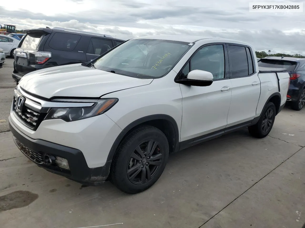 2019 Honda Ridgeline Sport VIN: 5FPYK3F17KB042885 Lot: 74381244