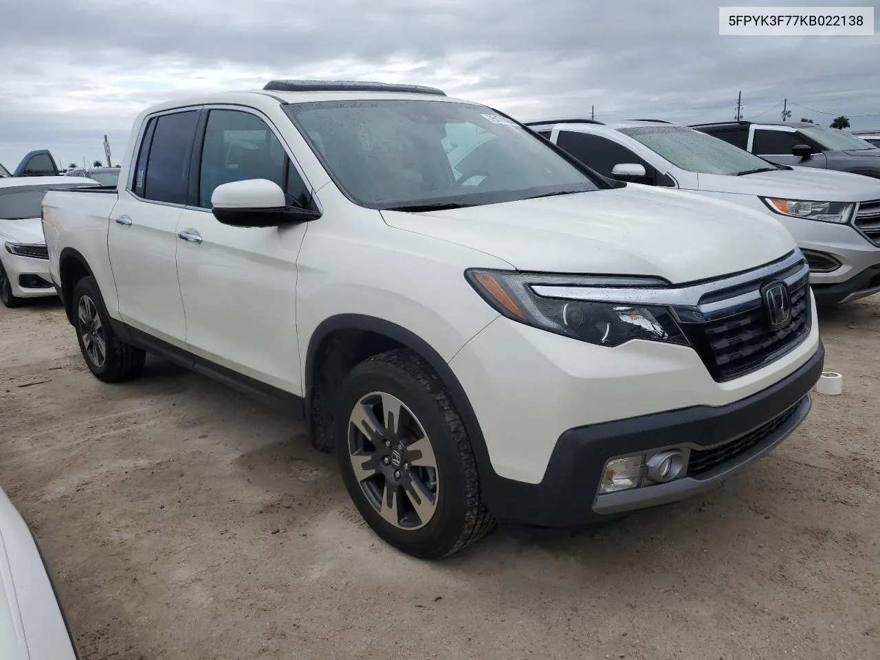 2019 Honda Ridgeline Rtl VIN: 5FPYK3F77KB022138 Lot: 75171494