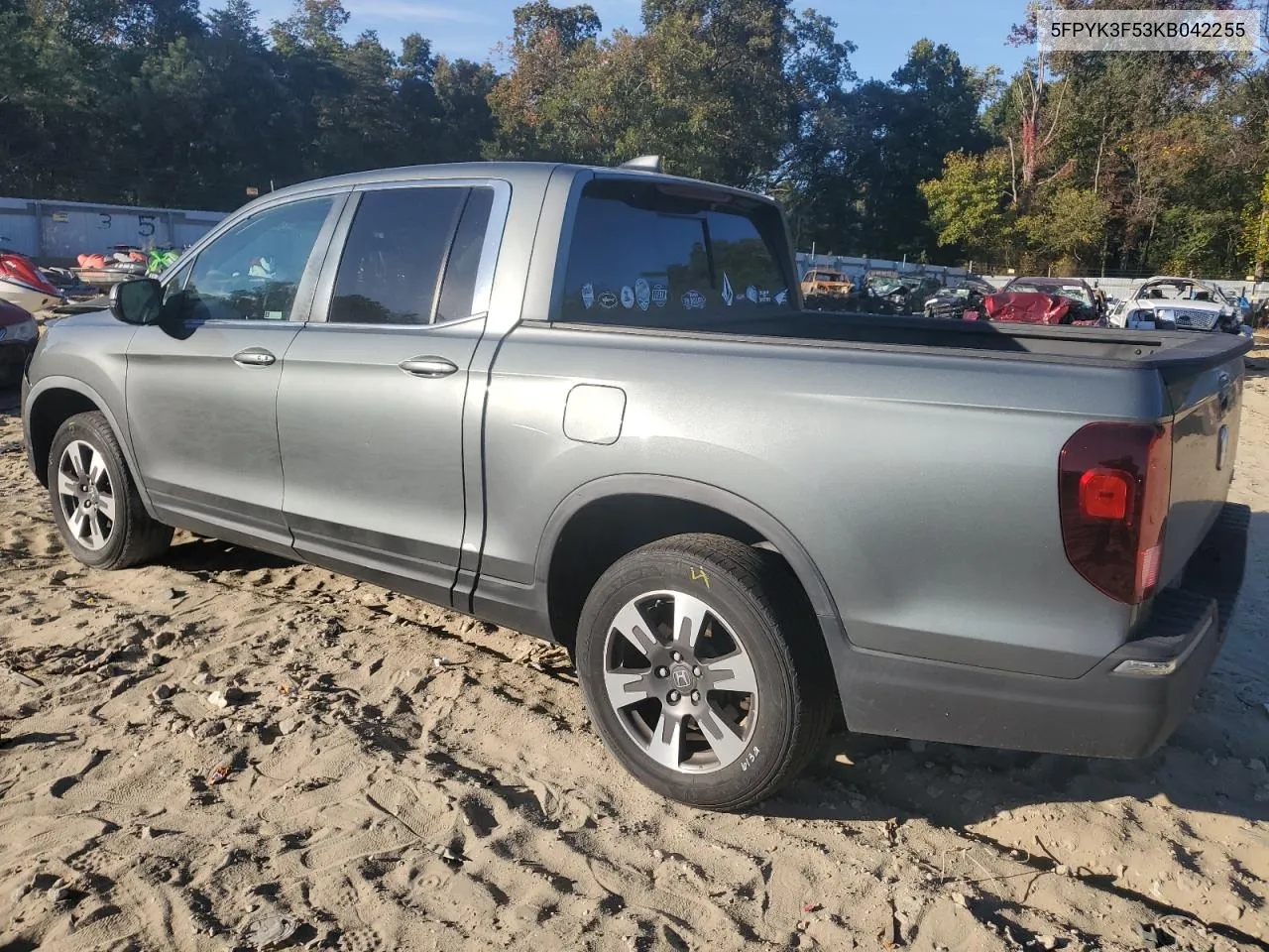 2019 Honda Ridgeline Rtl VIN: 5FPYK3F53KB042255 Lot: 76013884