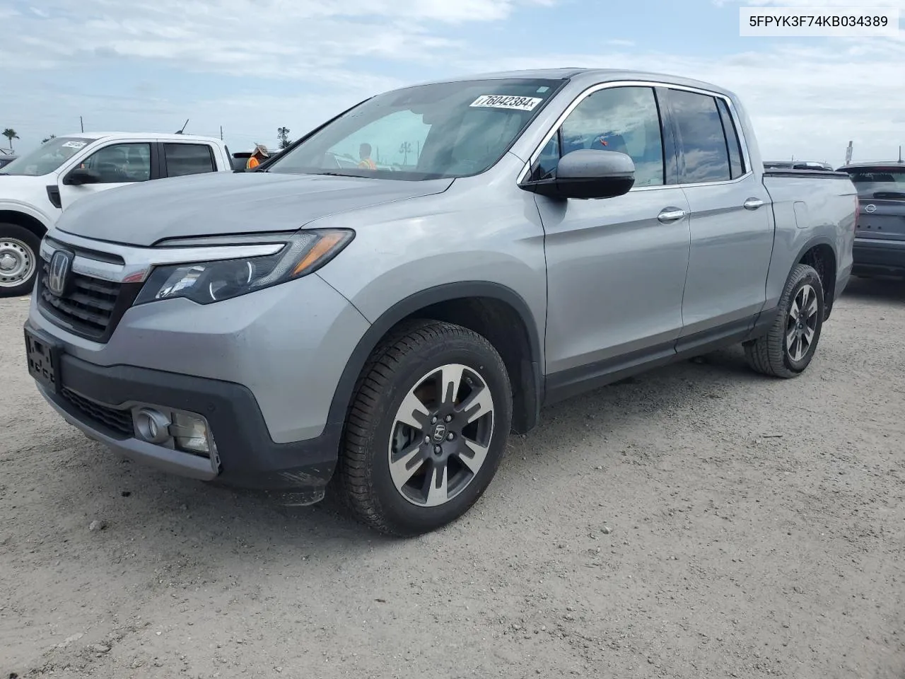 2019 Honda Ridgeline Rtl VIN: 5FPYK3F74KB034389 Lot: 76042384