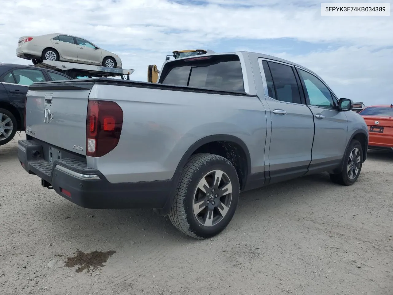 2019 Honda Ridgeline Rtl VIN: 5FPYK3F74KB034389 Lot: 76042384