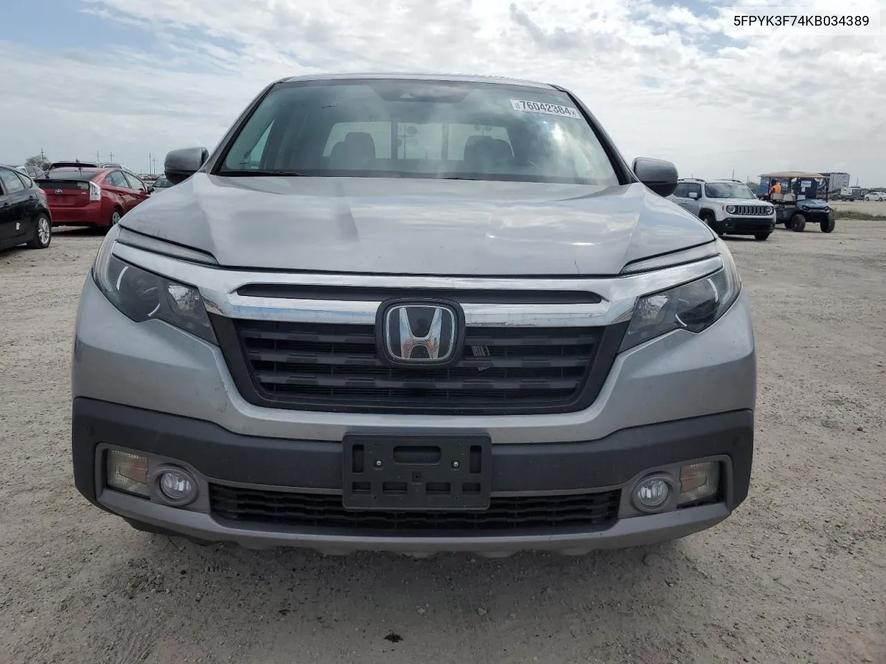 2019 Honda Ridgeline Rtl VIN: 5FPYK3F74KB034389 Lot: 76042384