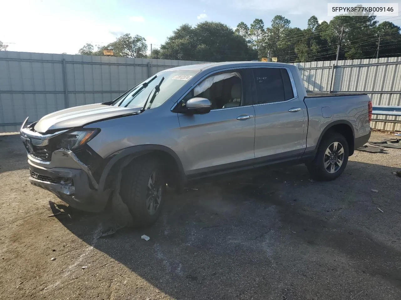 2019 Honda Ridgeline Rtl VIN: 5FPYK3F77KB009146 Lot: 76265884