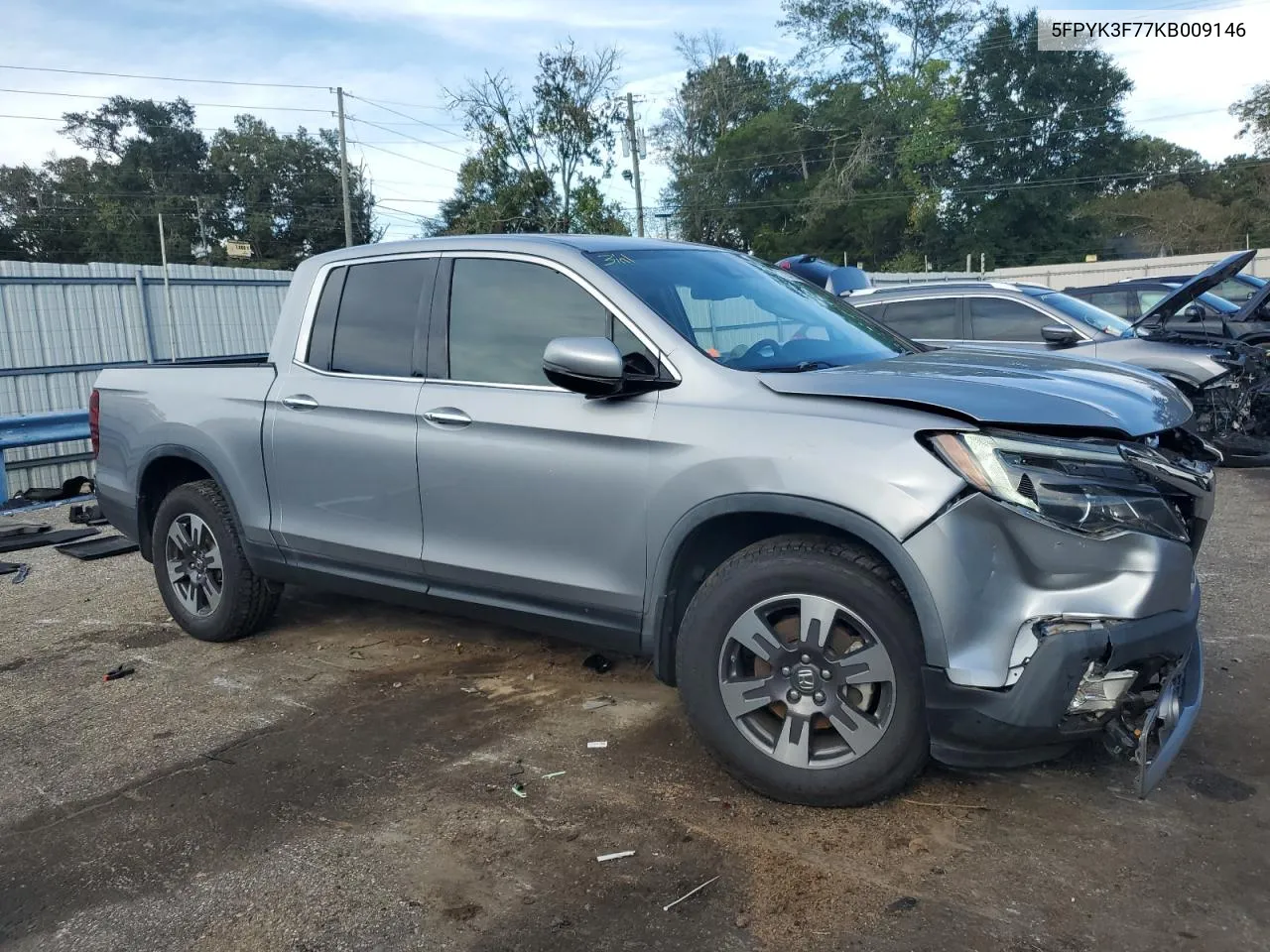 2019 Honda Ridgeline Rtl VIN: 5FPYK3F77KB009146 Lot: 76265884