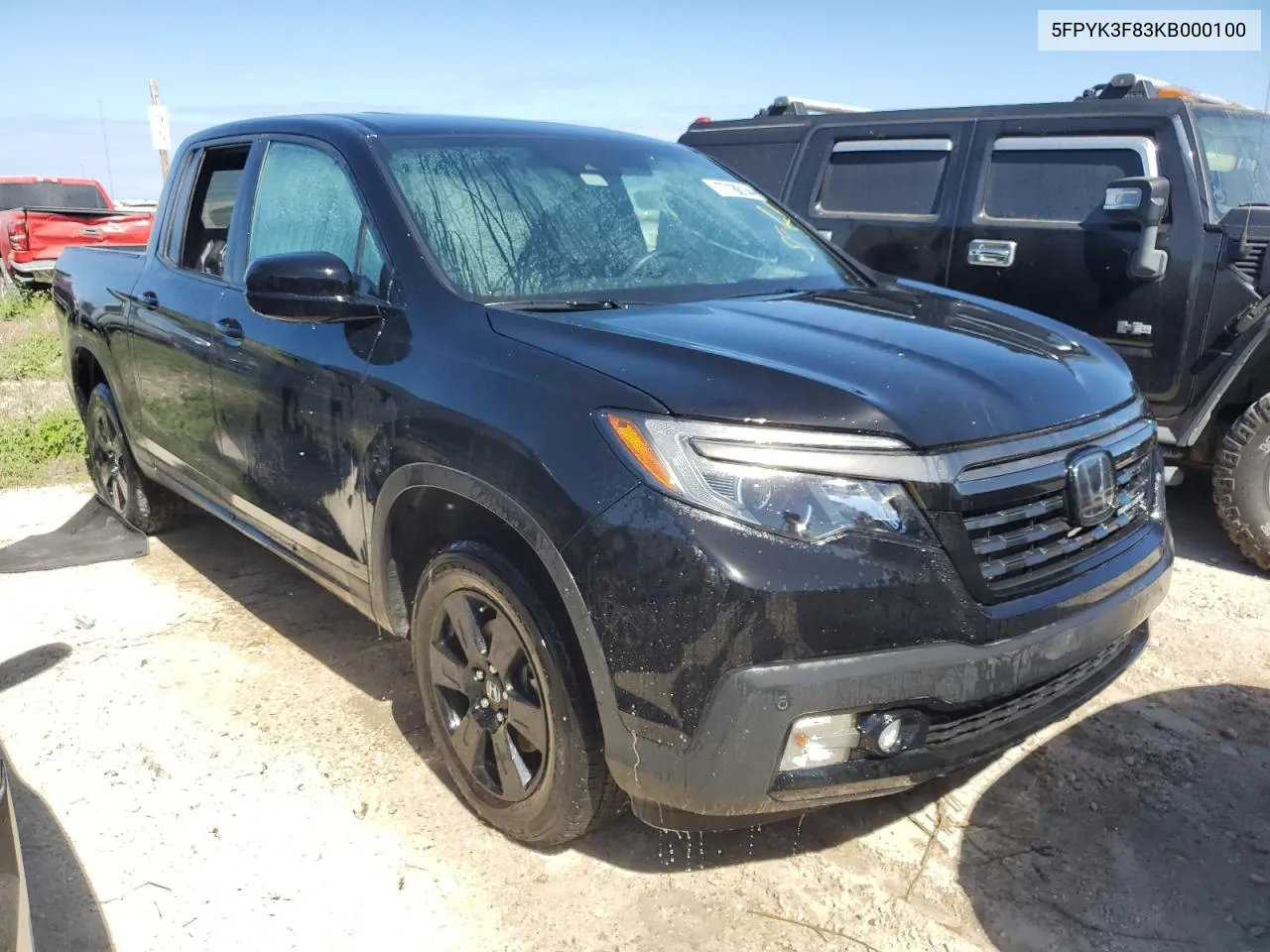 2019 Honda Ridgeline Black Edition VIN: 5FPYK3F83KB000100 Lot: 77186144