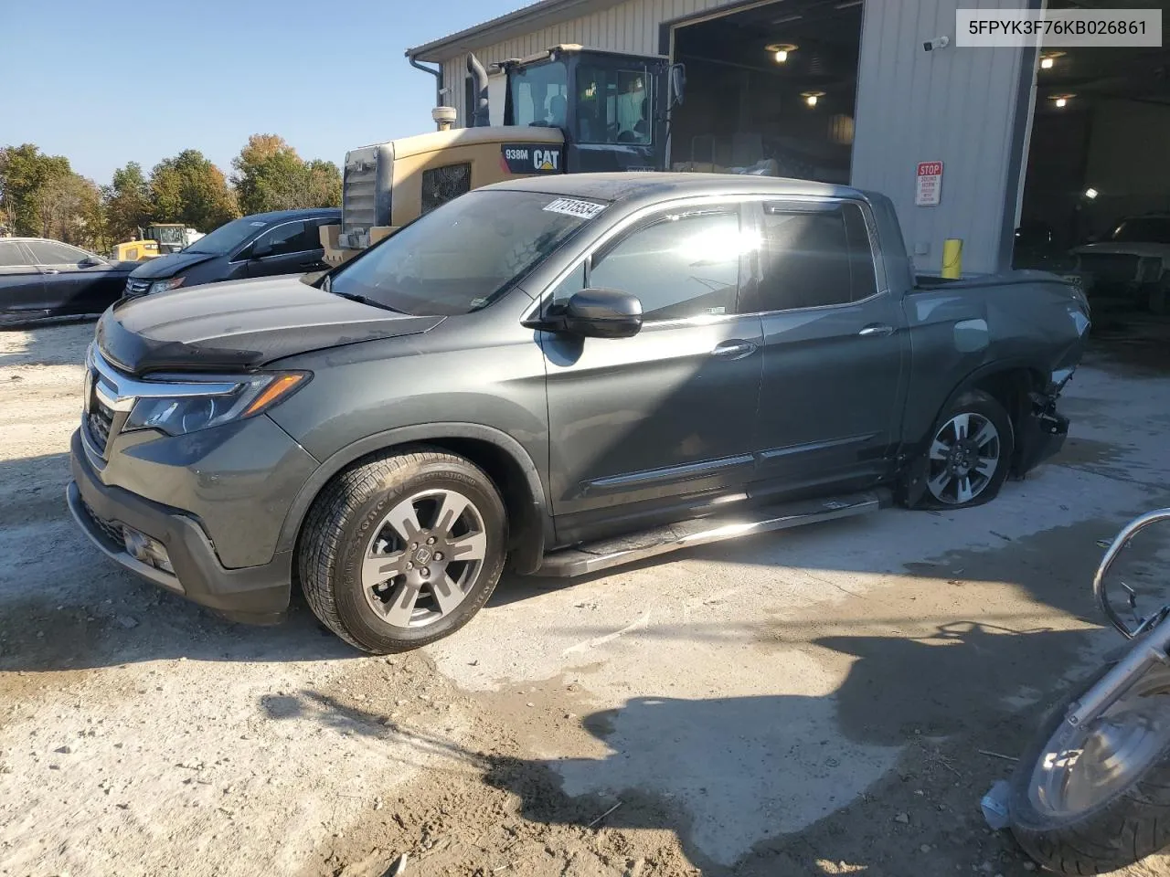 2019 Honda Ridgeline Rtl VIN: 5FPYK3F76KB026861 Lot: 77315534