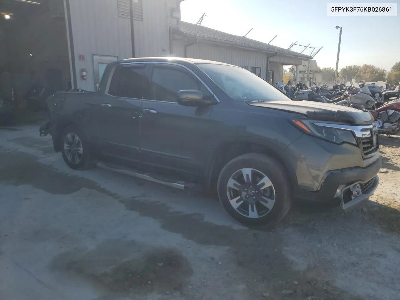 2019 Honda Ridgeline Rtl VIN: 5FPYK3F76KB026861 Lot: 77315534