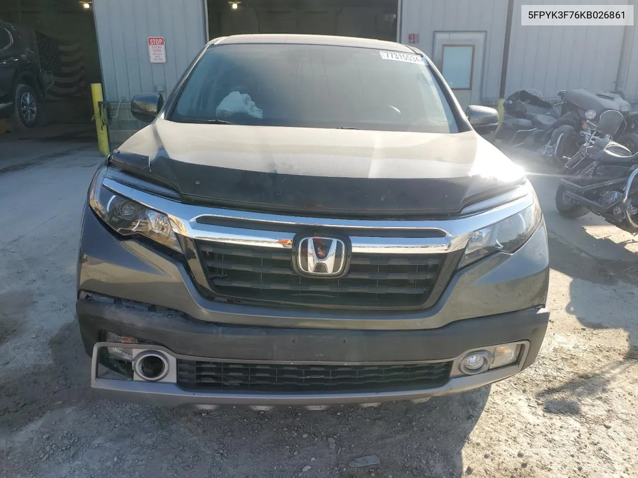 2019 Honda Ridgeline Rtl VIN: 5FPYK3F76KB026861 Lot: 77315534