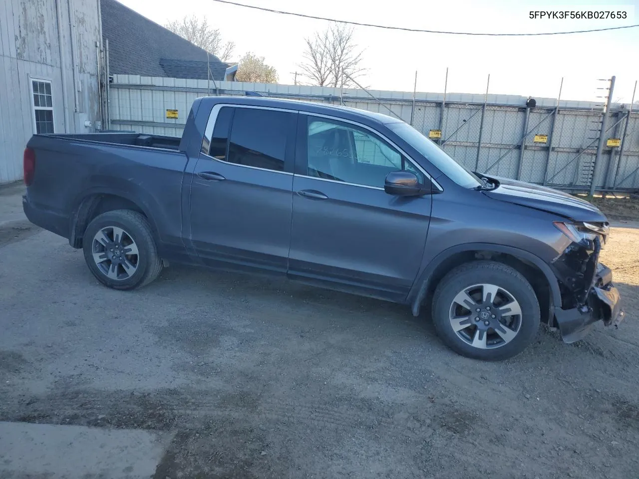 2019 Honda Ridgeline Rtl VIN: 5FPYK3F56KB027653 Lot: 78265534