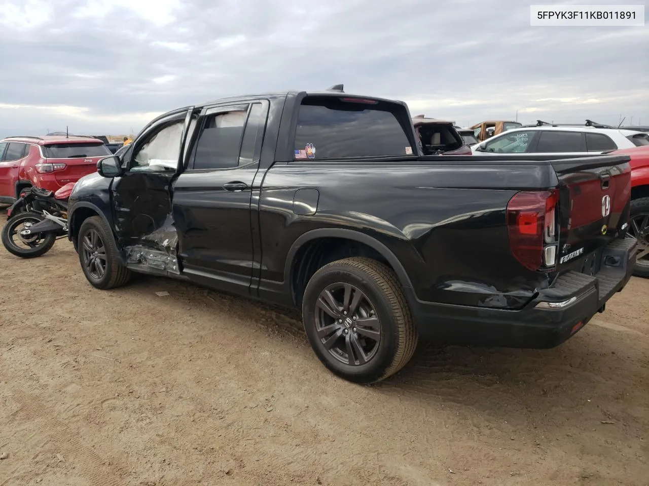 2019 Honda Ridgeline Sport VIN: 5FPYK3F11KB011891 Lot: 78348174